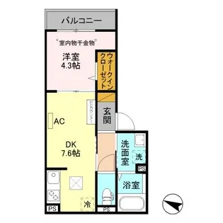 フッフール【1階】の間取り