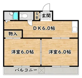 ブールバール塚本II【3階】の間取り
