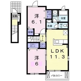 ルース【2階】の間取り