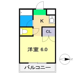 サニーパレス朝倉【4階】の間取り