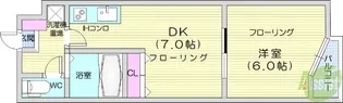 メイテラッセ中島丁【4階】の間取り