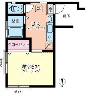 松田ハイツ武蔵小杉【2階】の間取り