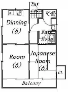 サンワード北田辺【4階】の間取り