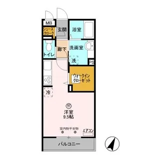 ロイジェントパークスレイクタウン Q【1階】の間取り