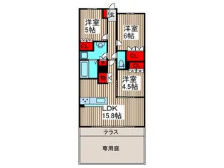 アンビシャス上尾【1階】の間取り