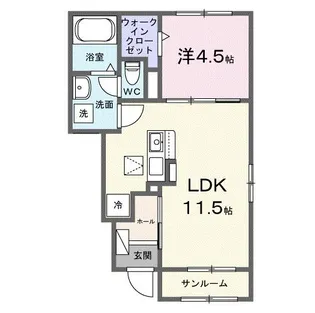 ノーブルイースト上柴【1階】の間取り