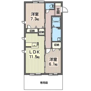 メゾン・富慶A【1階】の間取り