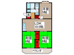 第2末広マンション【3階】の間取り