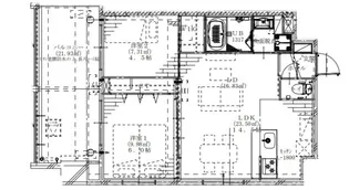 メイクス京橋川II【14階】の間取り