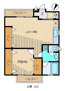 ラピス中央【4階】の間取り