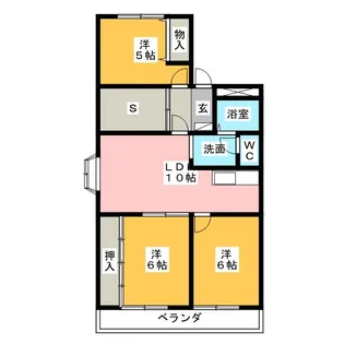 ラフィネ下条【3階】の間取り