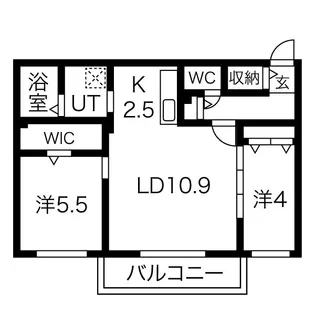 Plaisir N40(プレジール)【4階】の間取り
