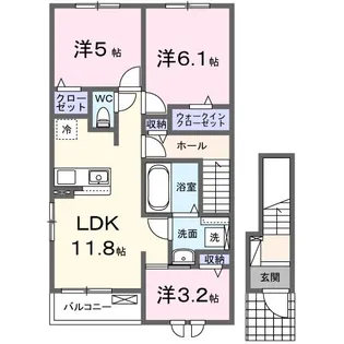 ロイヤル オーク【2階】の間取り