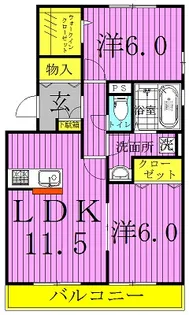 フローラルA【2階】の間取り