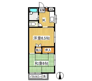 コーポラスサカイ【2階】の間取り