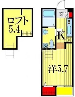 ブラインドサイド幕張【2階】の間取り