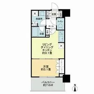 パークシティ中野 ザ タワー エアーズ【8階】の間取り