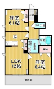 ドルチェコートC【1階】の間取り