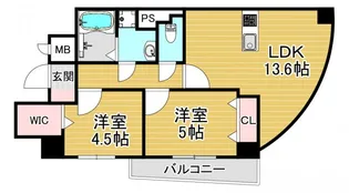 COCO MARINI【8階】の間取り