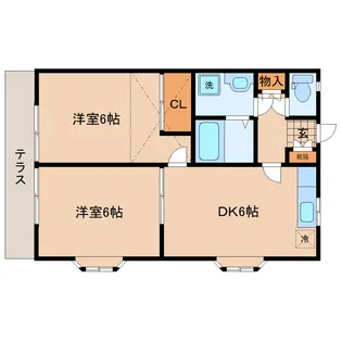 カサブランカ新田2【1階】の間取り
