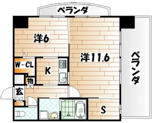 アイランドコート戸畑【7階】の間取り