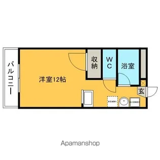 ライフコート御井【1階】の間取り