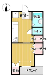 ハピネスルームNo.3【2階】の間取り
