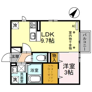 シェレトワレ上冨居【1階】の間取り