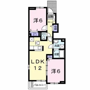 アルモニー・キャトル【1階】の間取り