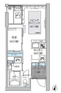 ガーデニエール砧ウエスト【4階】の間取り