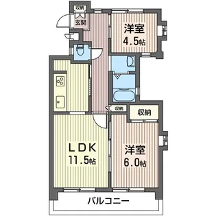 ビューシティ善行【4階】の間取り