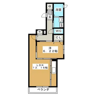 ティアコート茅ヶ崎【1階】の間取り