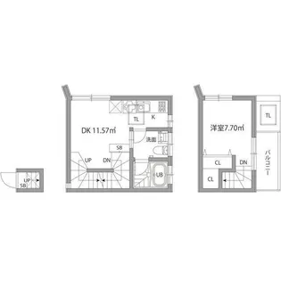 グランエッグス千歳烏山N【3階】の間取り