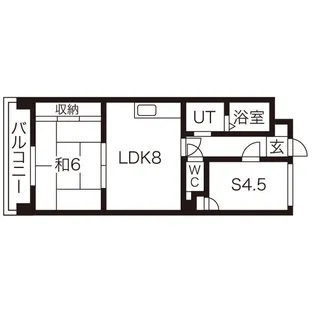オルゴグラート札幌【8階】の間取り