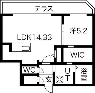 ALPHA菊水駅前【4階】の間取り