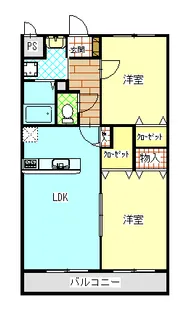 スカーディア中曽根【1階】の間取り