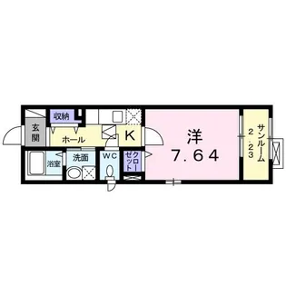 ヴィラ・サン・サン【1階】の間取り