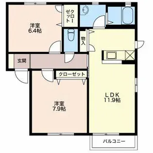 セピアコート西河原【2階】の間取り