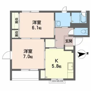 アーバンストリートC【2階】の間取り
