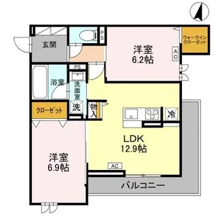 U-TORISIA簗瀬【2階】の間取り