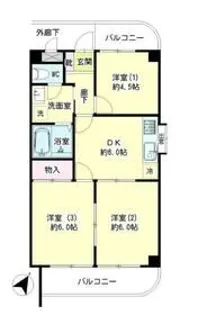 第138新井ビル【4階】の間取り