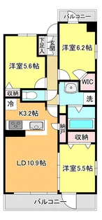 DRESSER新田東【6階】の間取り