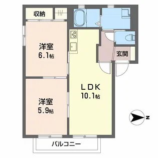 パビヨン B棟【1階】の間取り
