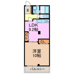 リファイン徳重【3階】の間取り