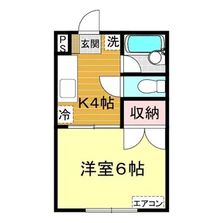 ハイツ原【1階】の間取り