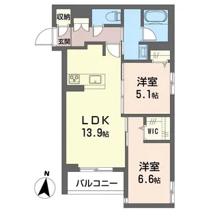 クレスティーク【1階】の間取り