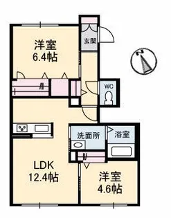 シャーメゾン21 D棟【1階】の間取り
