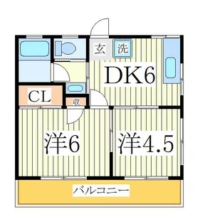 柏パークハイムB棟【1階】の間取り