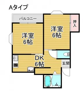 エクセレント川辺【3階】の間取り