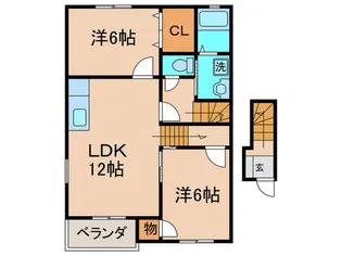 シャルマン浅川【2階】の間取り